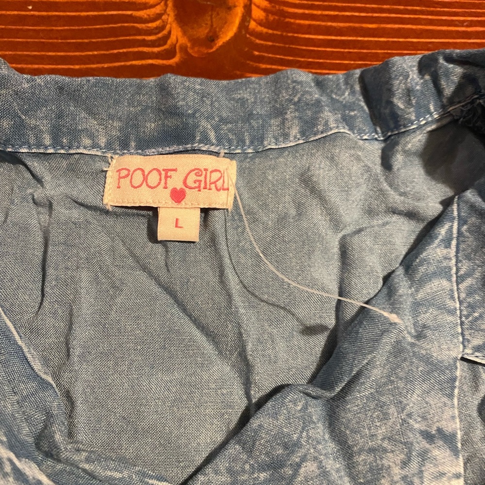 Chambray denim look two piece outfit NWOT - Picture 3 of 5
